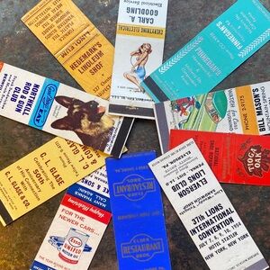 Vintage Matchbook Cover Collection- Lot of Ten Advertisement Memorabilia